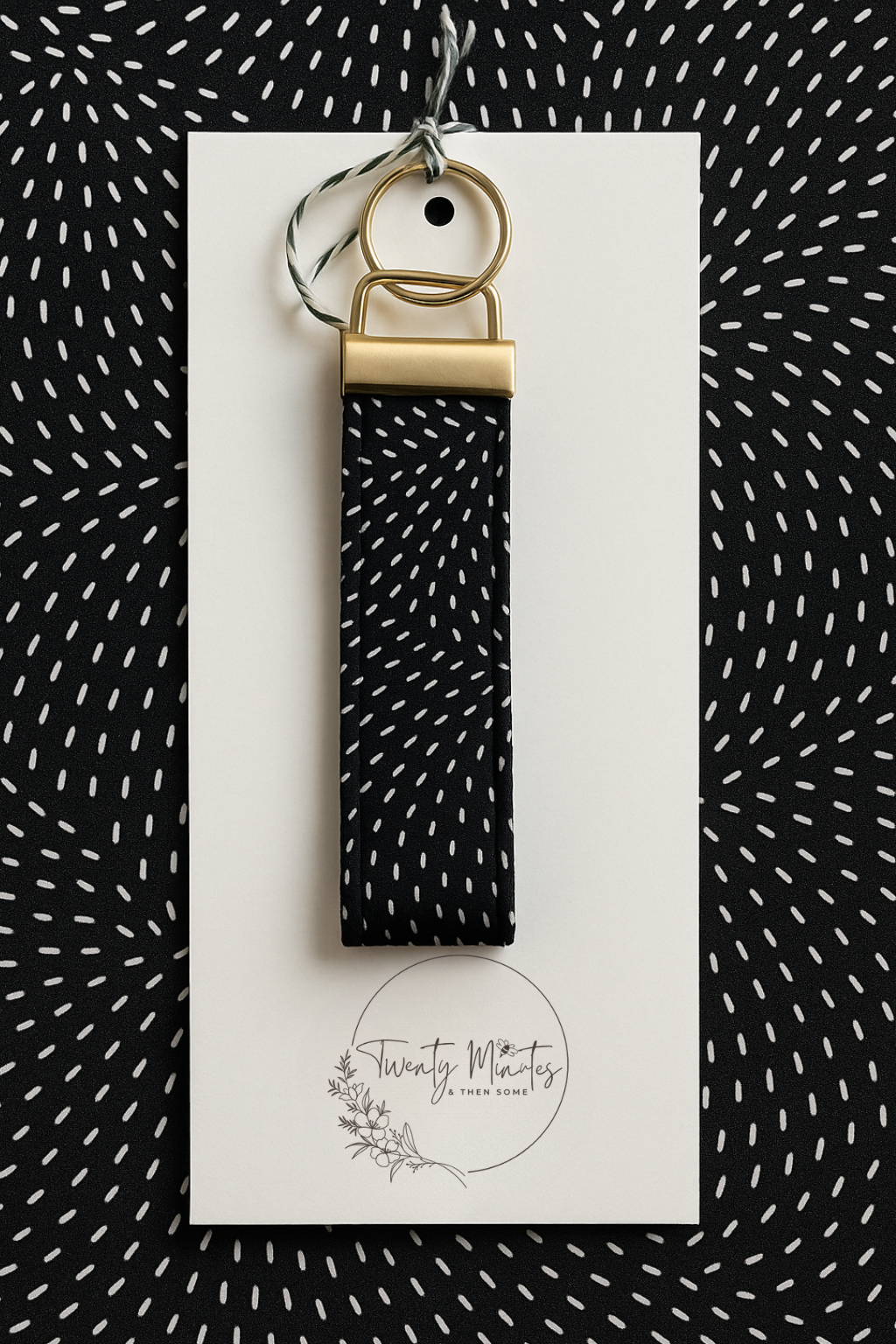 Black & White Line Art Wristlet