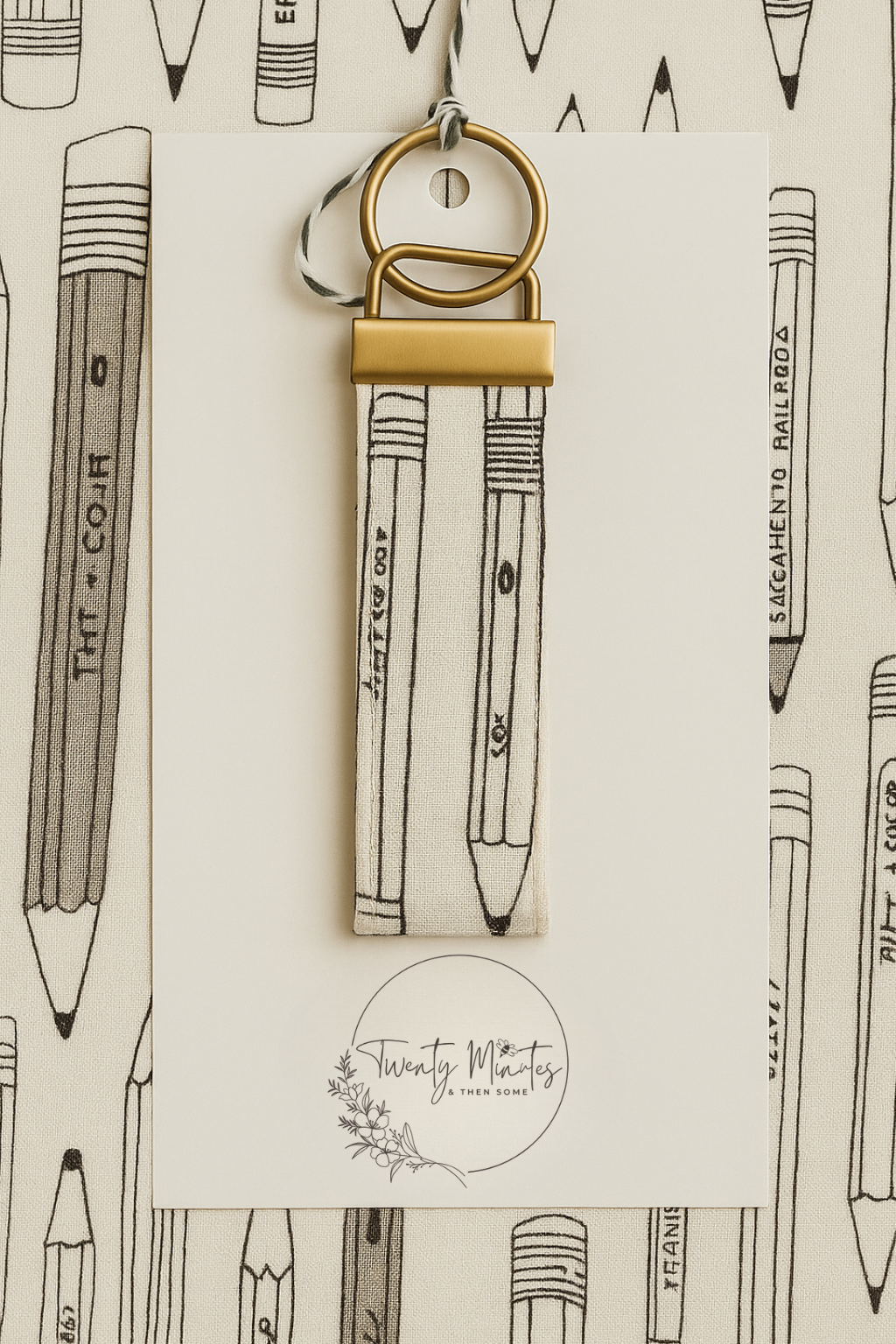 Black & White Pencil Wristlet