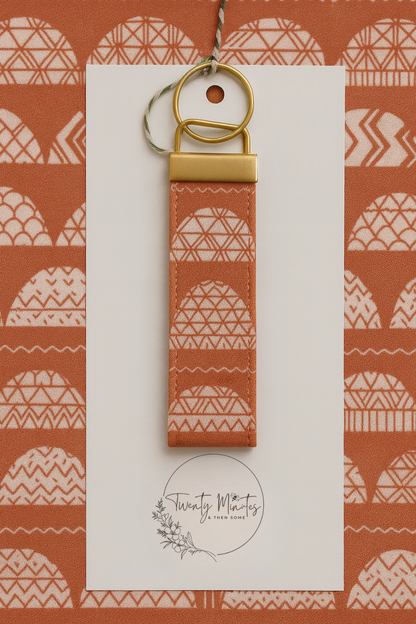 Coral Geometry Wristlet