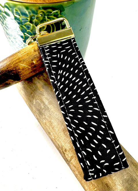 Black & White Line Art Wristlet