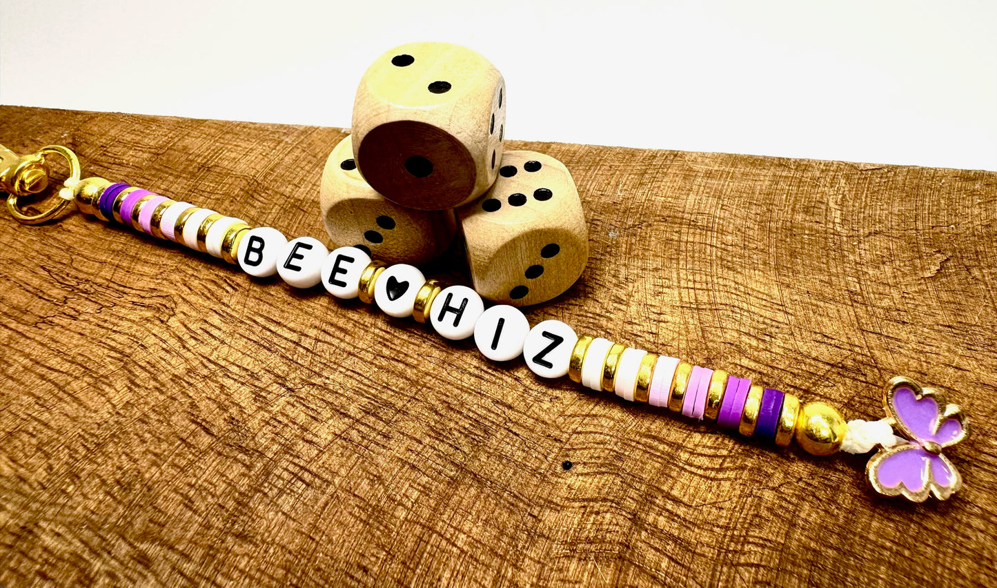 Custom Beaded Keychain