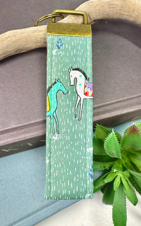 Rain-washed Carousel Wristlet